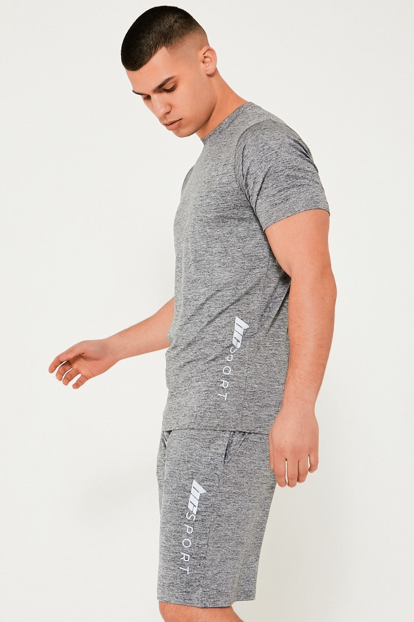 Hopton Activewear T-Shirt & Short Set - Grey