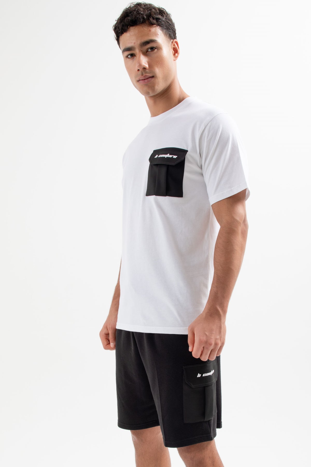 Petersham T-Shirt & Short Set - White/Black