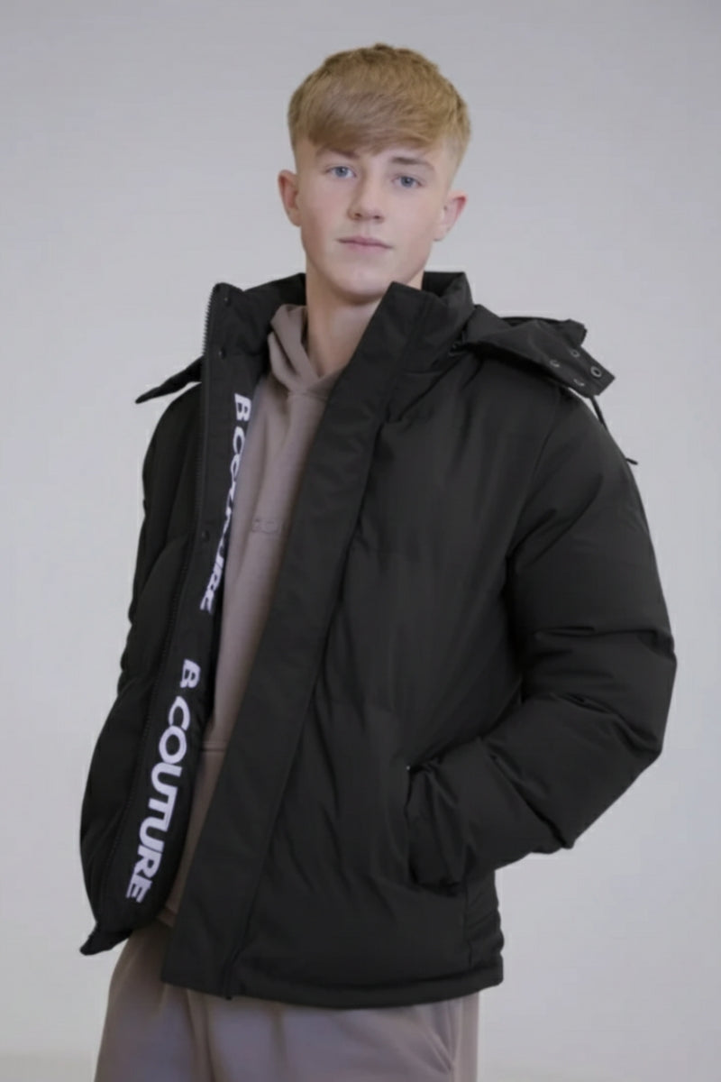 Earlham Puffer Boys Jacket - Black