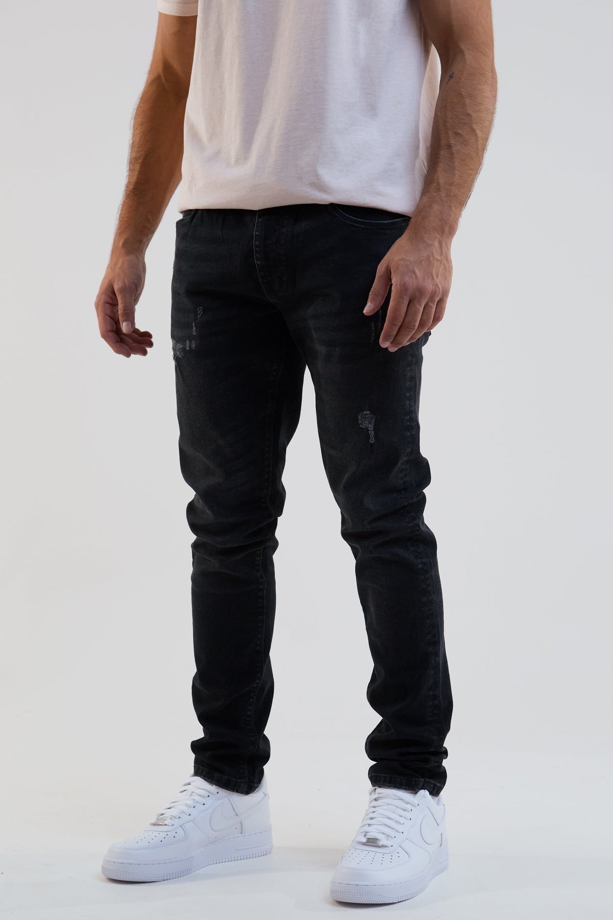 Legacy Taper Fit Stretch Denim Jeans - Black