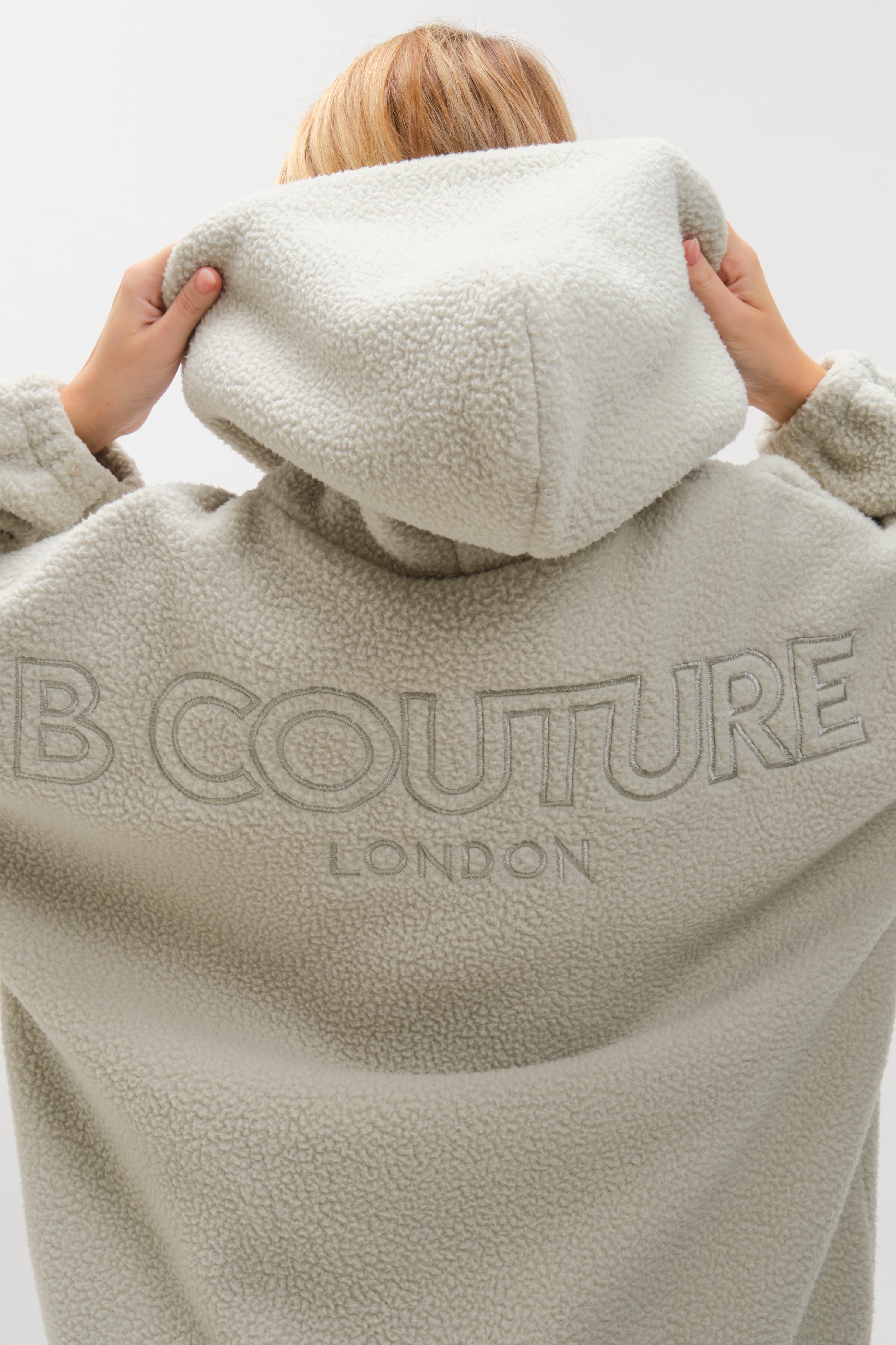 Womens Sherpa Fleece Sage Hoodie & Sage Leggings Set – B Couture