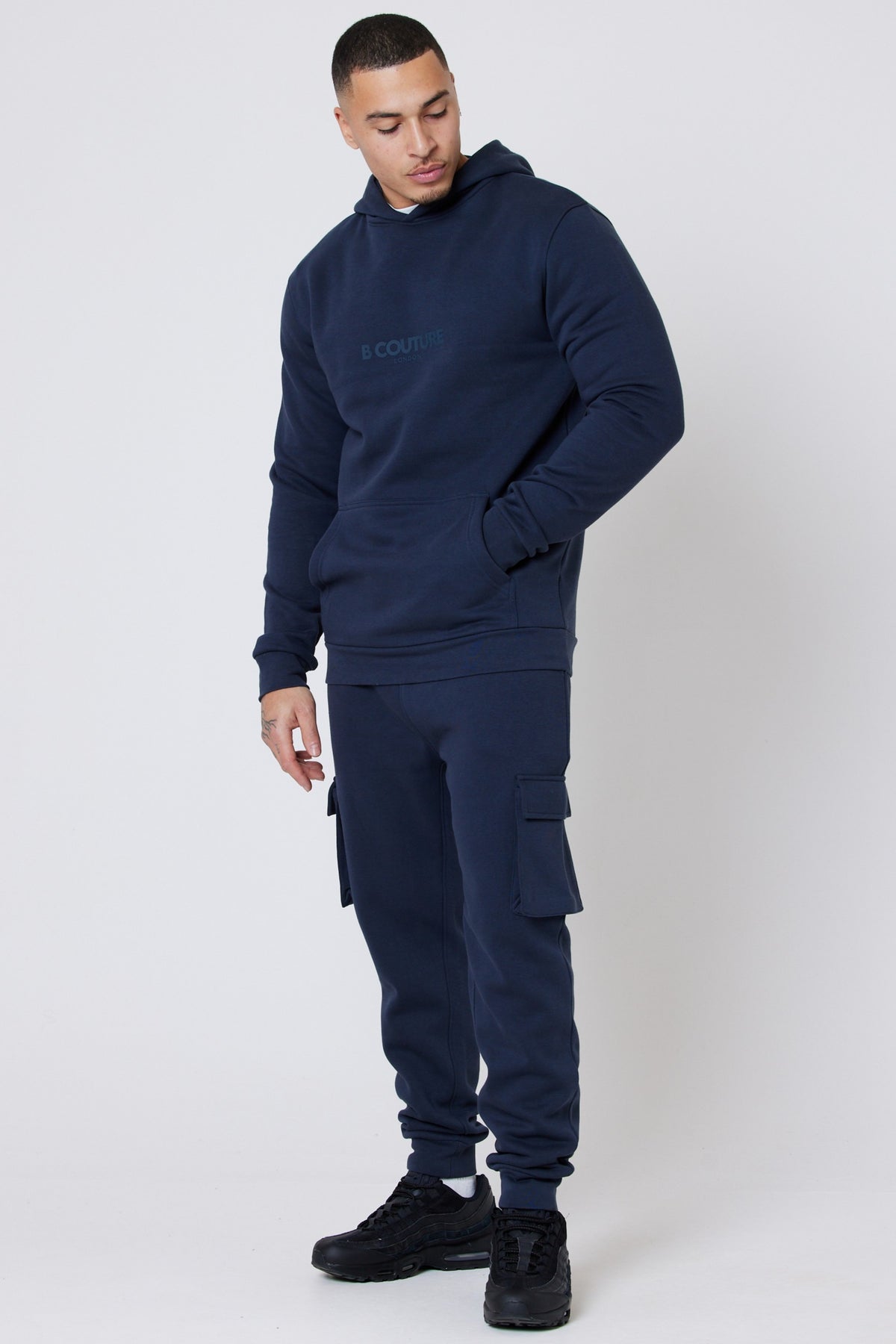 Compton Street Cargo Fleece Tracksuit - Navy
