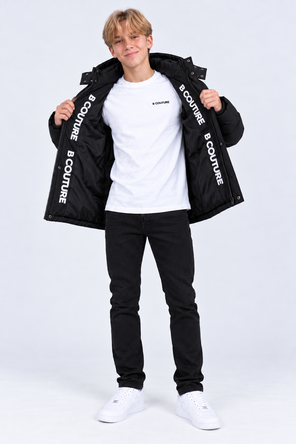 Earlham Boys Puffer Jacket - Black
