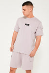 Hampden T-Shirt & Short Set - Light Grey