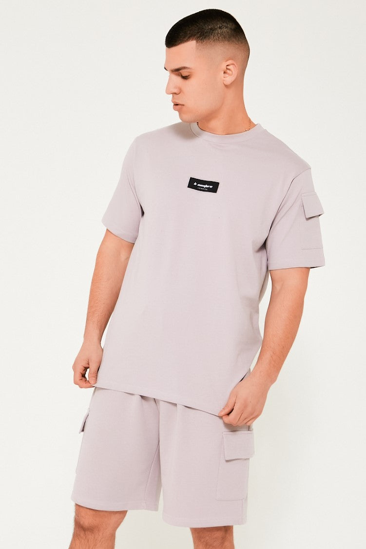 Hampden T-Shirt & Short Set - Light Grey