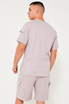Hampden T-Shirt & Short Set - Light Grey