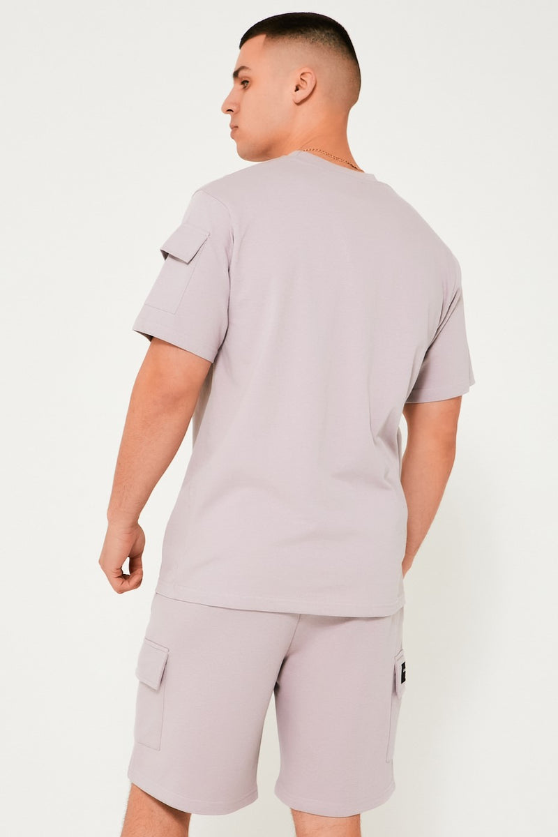 Hampden T-Shirt & Short Set - Light Grey
