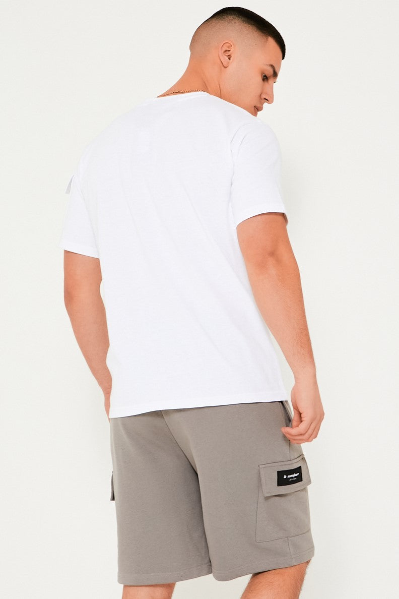 Hampden T-Shirt & Short Set - White / Dark Grey