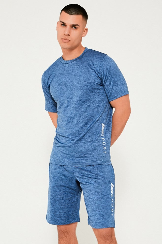 Hopton Activewear T-Shirt & Short Set - Blue
