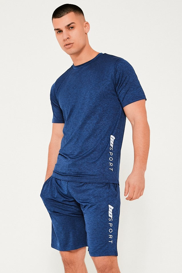 Hopton Activewear T-Shirt & Short Set - Navy