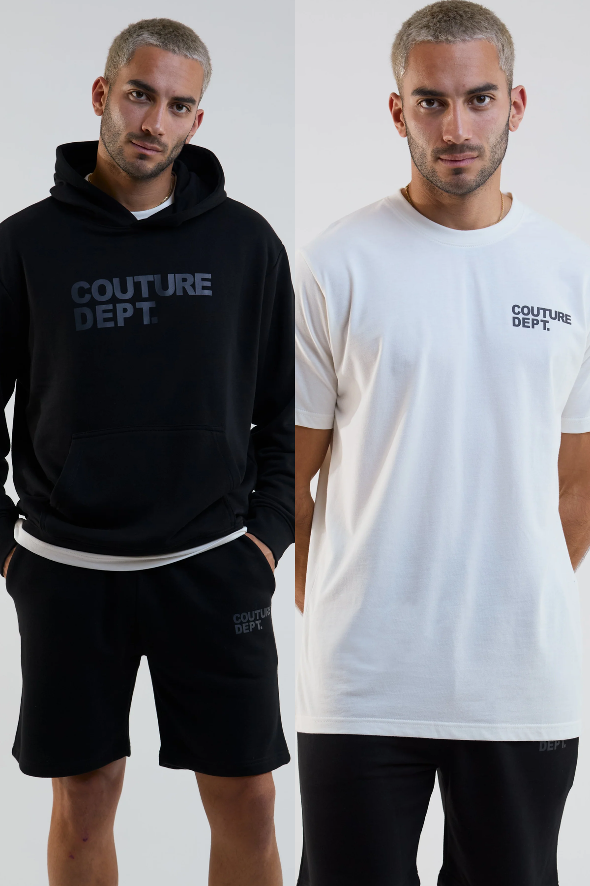 Horizon Shorts, Hoodie & T-Shirt Set - Black
