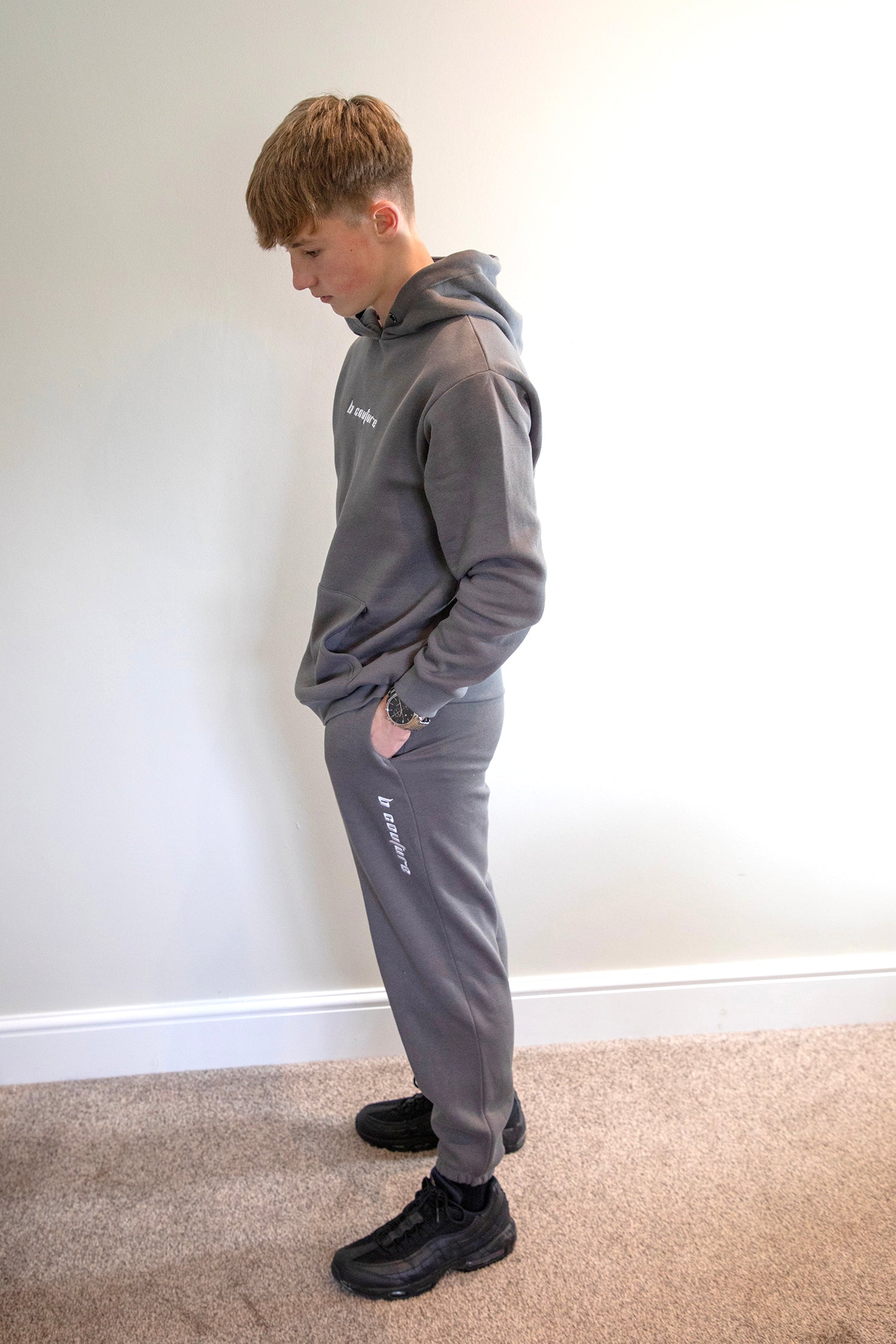 Modbury Fleece Tracksuit Junior Pewter