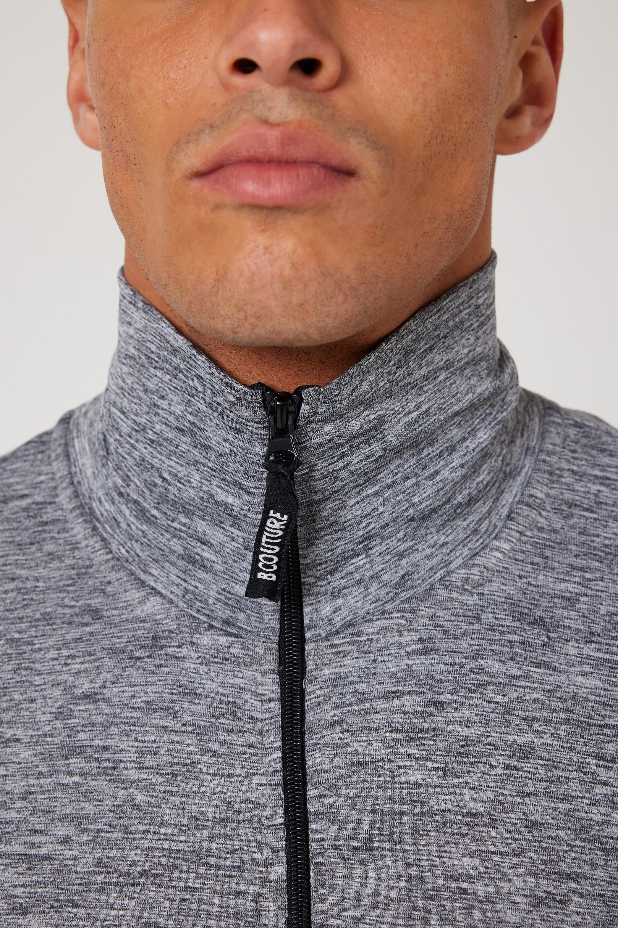 Mens Gym 1/4 Zip-Top, T-Shirt & Shorts Set, Activewear In Grey – B