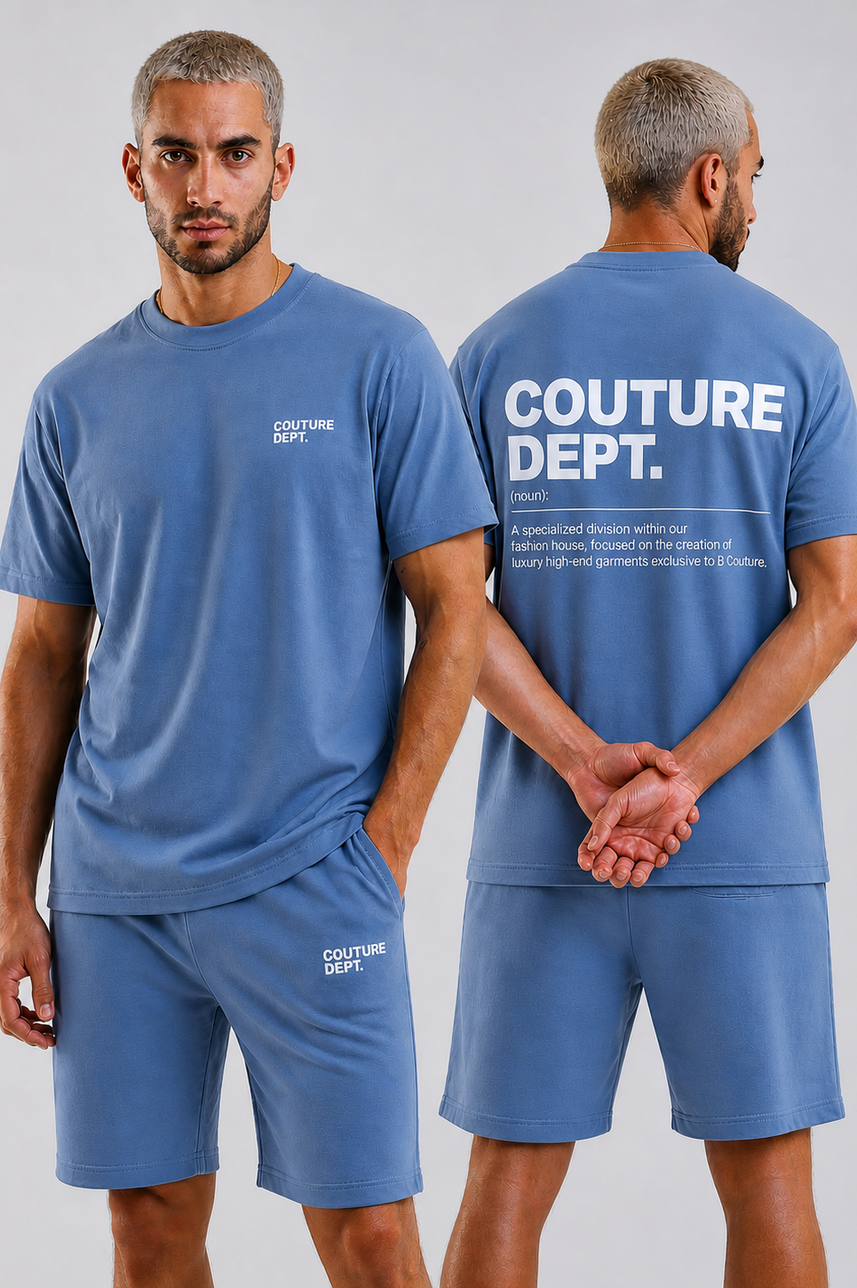Newton Court Shorts & T-Shirt Set - Blue