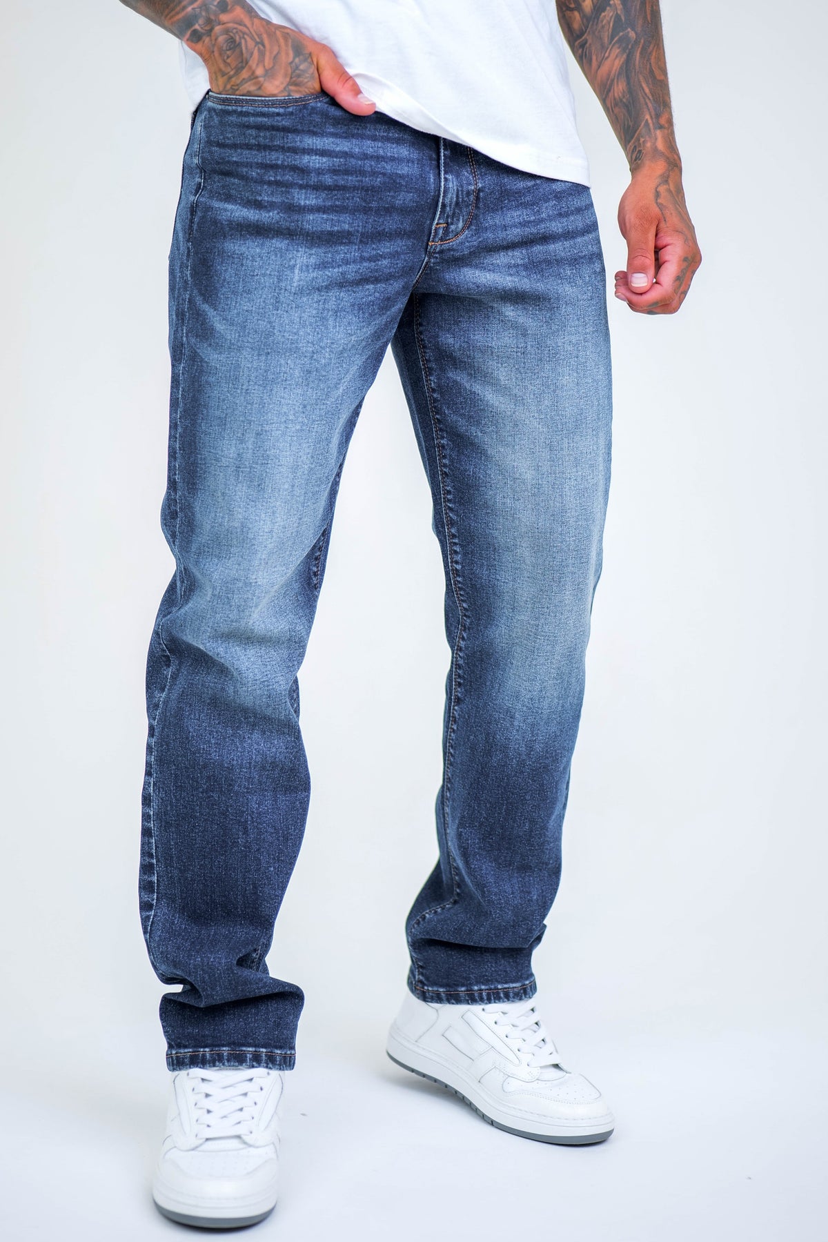 Beckenham Straight Leg Jeans Dark Blue