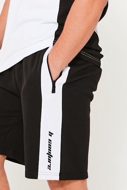 Park Way T-Shirt & Short Set - White / Black