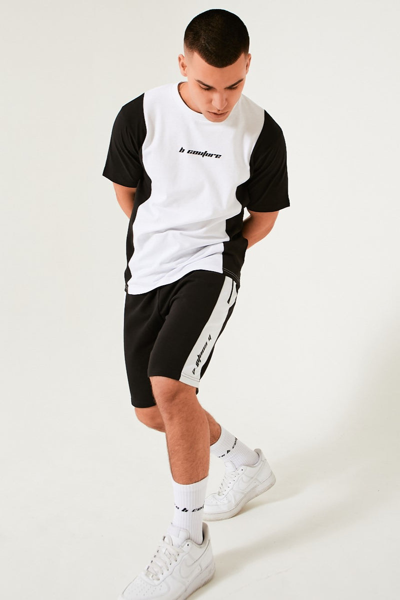 Park Way T-Shirt & Short Set - White / Black