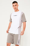 Park Way T-Shirt & Short Set - White / Grey