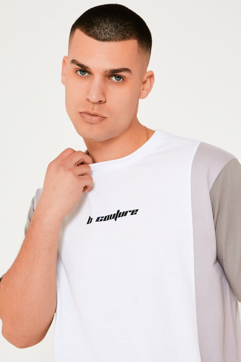 Park Way T-Shirt & Short Set - White / Grey