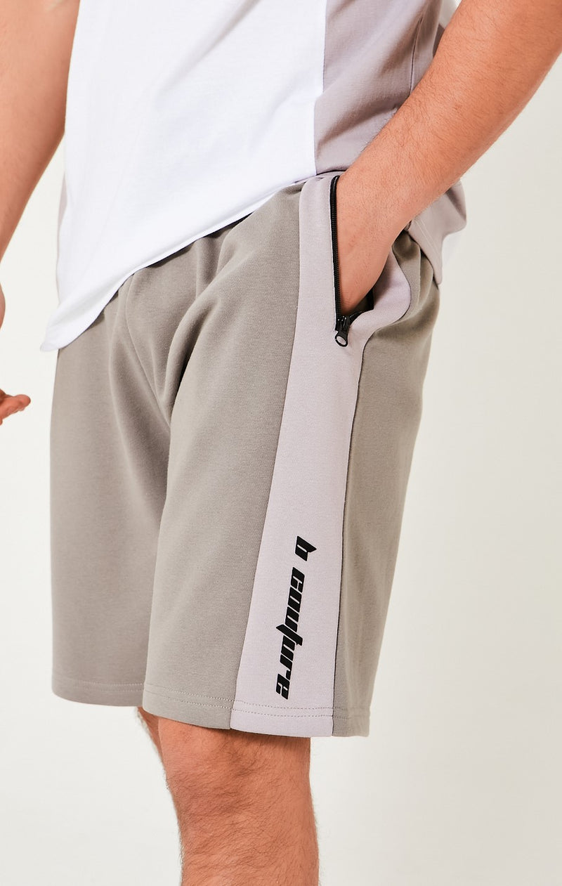 Park Way T-Shirt & Short Set - White / Grey
