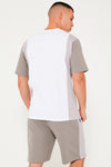 Park Way T-Shirt & Short Set - White / Grey