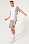 Park Way T-Shirt & Short Set - White / Grey