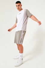 Park Way T-Shirt & Short Set - White / Grey