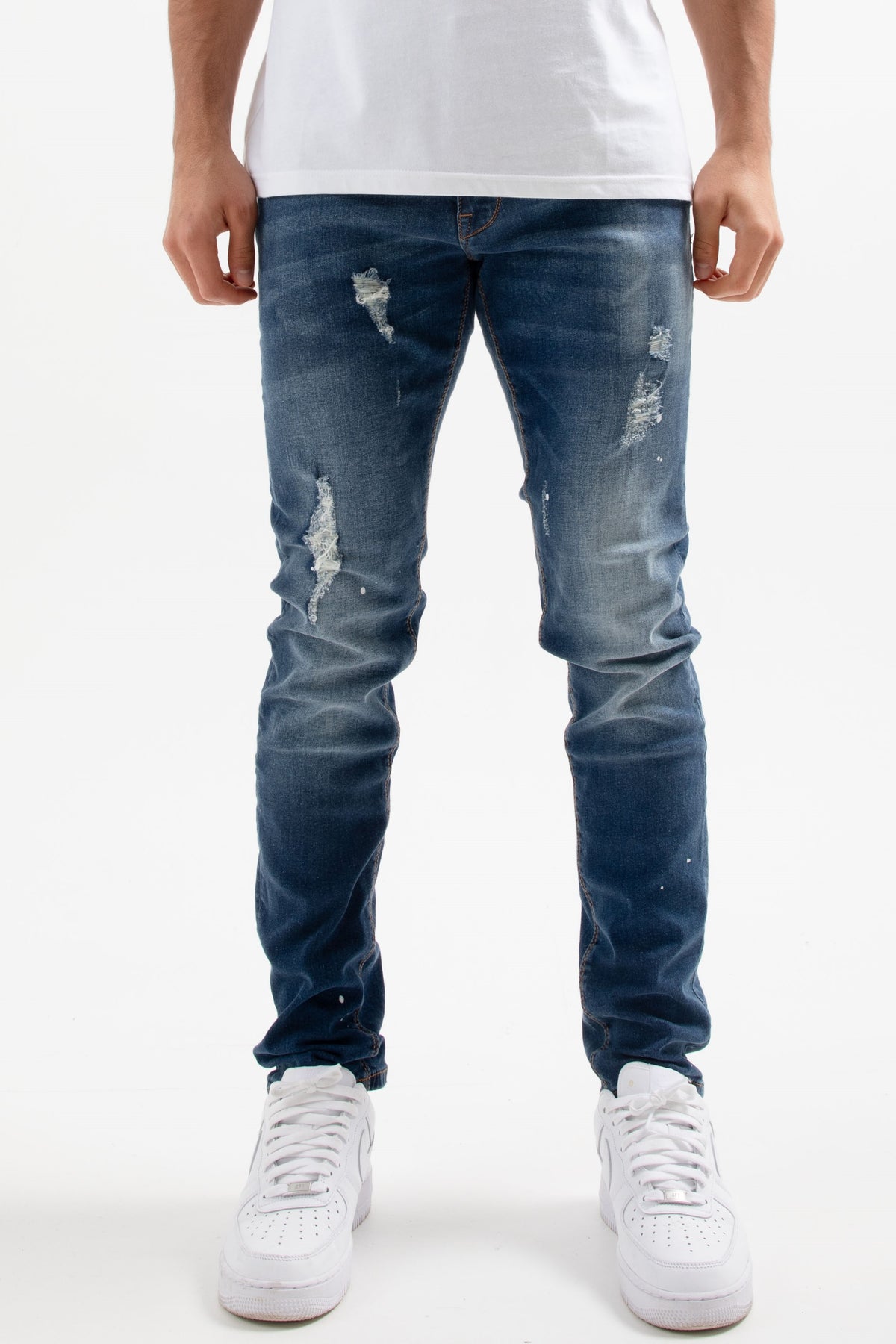 High Barnet Tapered Jeans - Mid Blue
