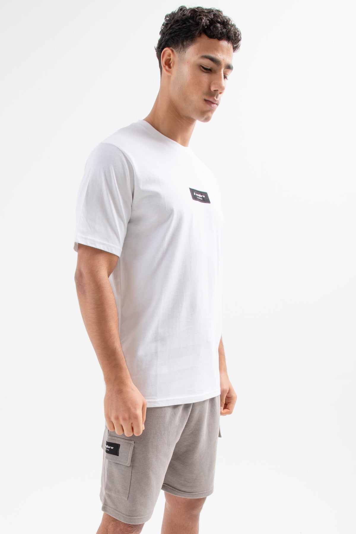 Hampden T-Shirt & Short Set - White/Grey