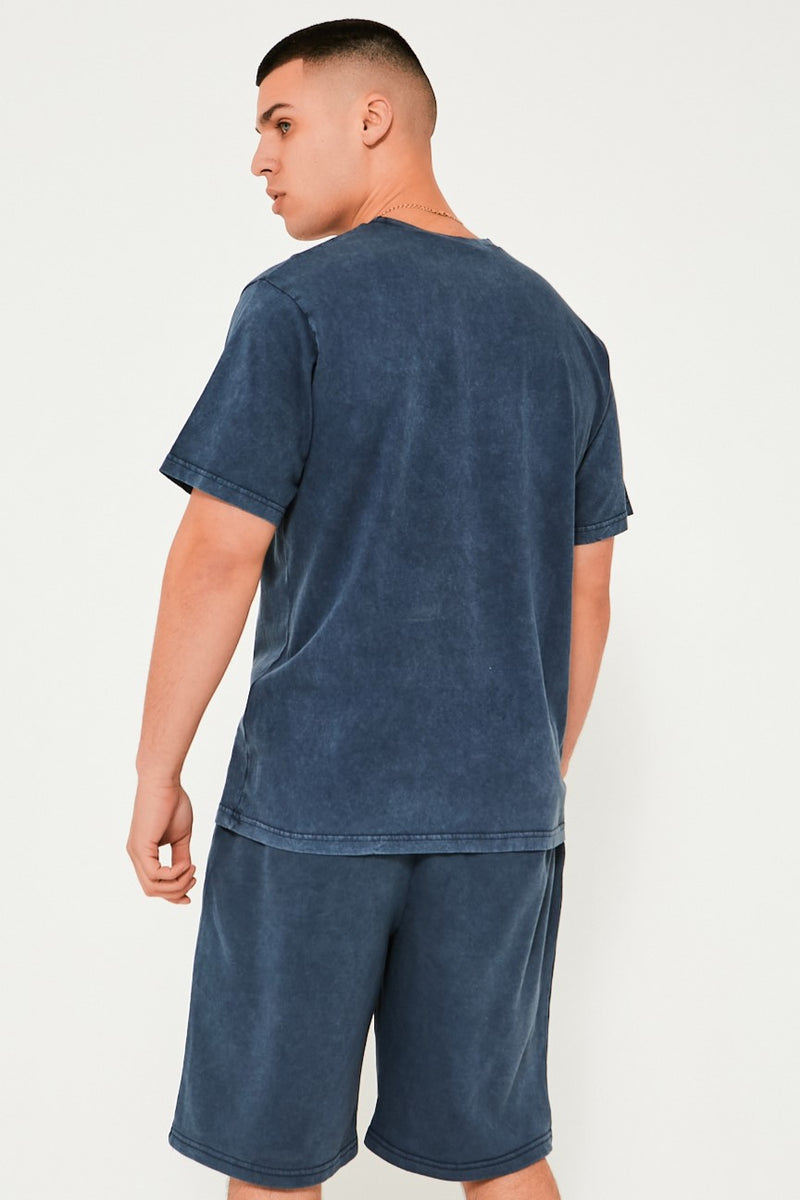 Shoreditch T-Shirt & Short Set - Dark Blue