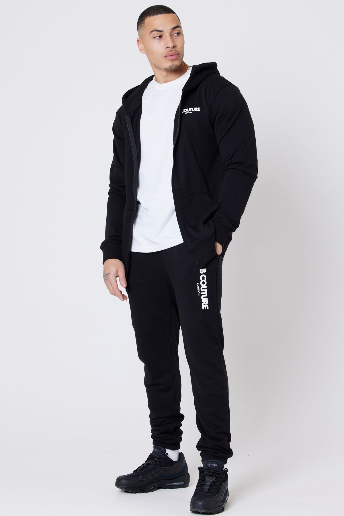 Auckland Fleece Full Zip Tracksuit - Black