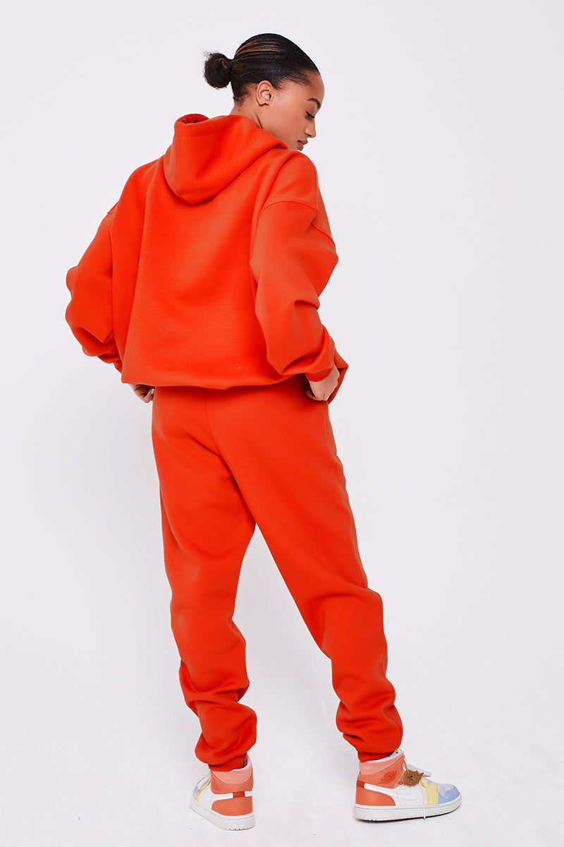 Essential Oversized Tracksuit - Fiery Red