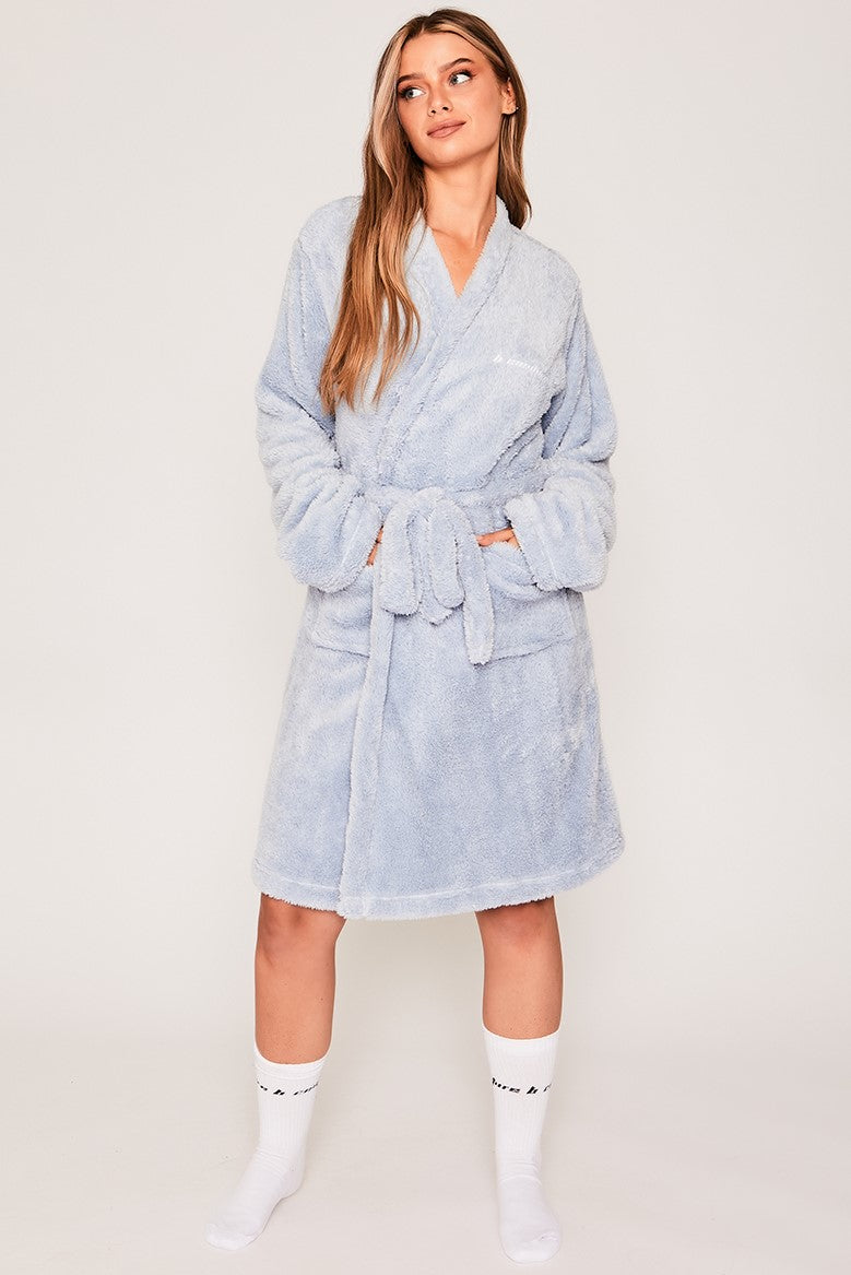 White City Dressing Gown - Blue Grey