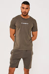 Temple T-Shirt & Short Set - Khaki