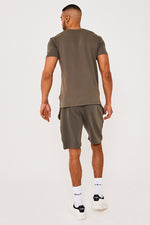 Temple T-Shirt & Short Set - Khaki