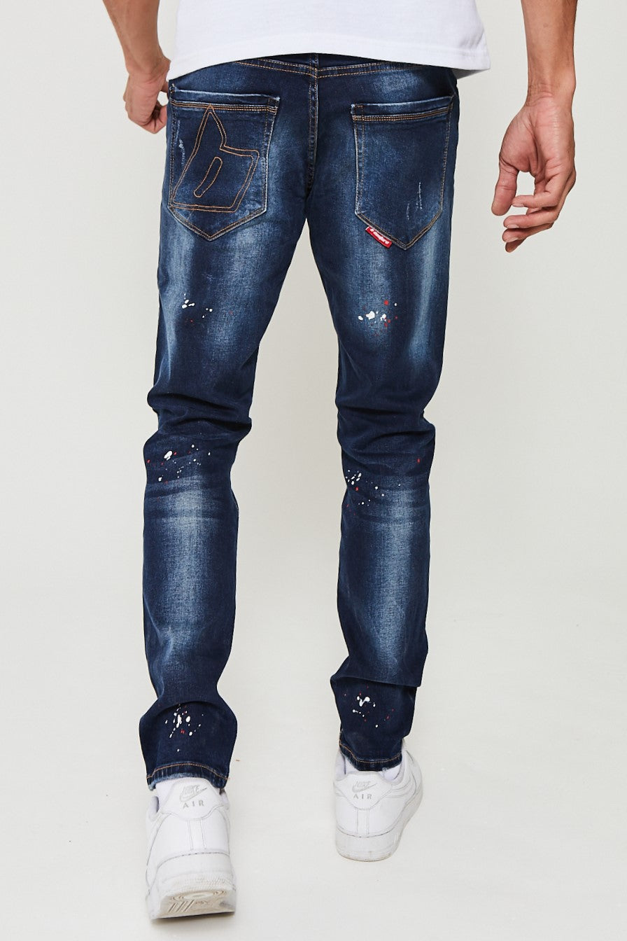 Roding Valley Tapered Jeans - Dark Blue