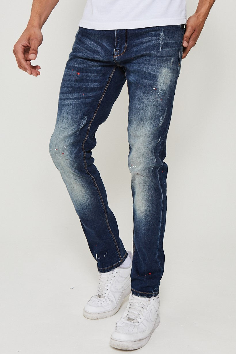 Roding Valley Tapered Jeans - Mid Blue