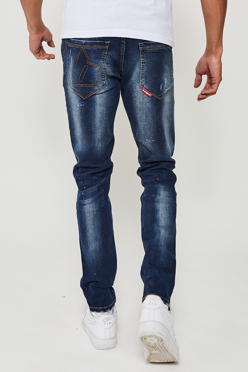 Roding Valley Tapered Jeans - Mid Blue