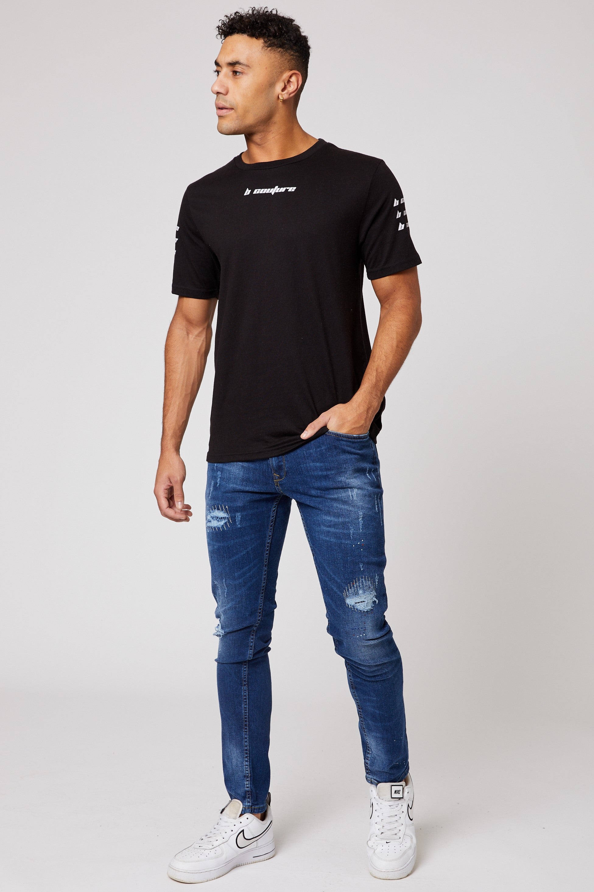 Turnham Green Tapered Jeans Distressed Tint